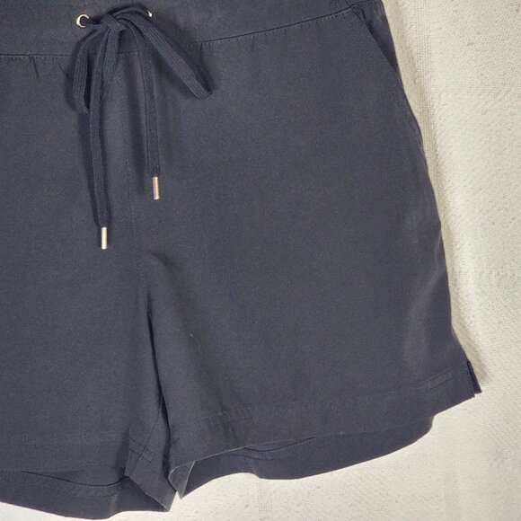 Tek Gear DryTek Poly Span Black Moisture Wicking Elastic Tie Waist Shorts Size S - Picture 3 of 16